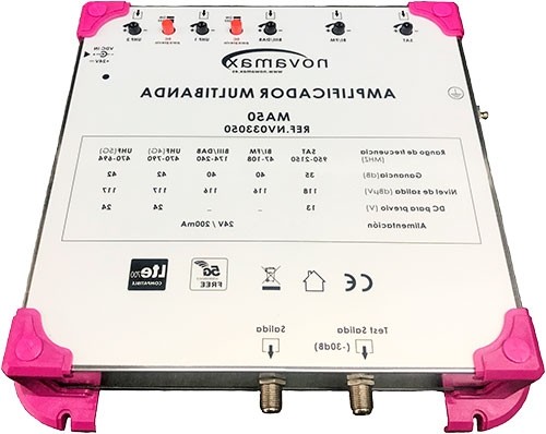 Central Multibanda 5E (UHF1-UHF2-BIII/DAB-BI/FM-SAT) y 2 salidas, 42dB, 117dBnV.