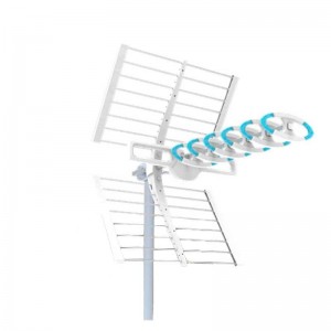 Antena UHF 5G pasiva. 16dB. C48. D/A 28dB. Color blanco