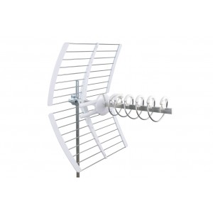 Antena UHF Helicoidal 5G. 17dB. C48. D/A 32dB. Color blanco