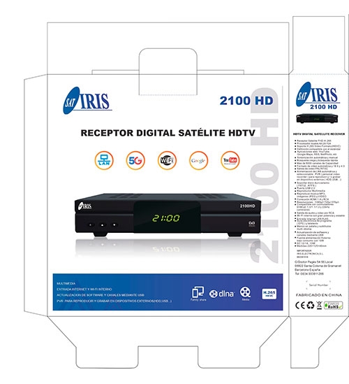 Decodificador Iris 2100 HD: experiencia en alta definición y conectividad  avanzada